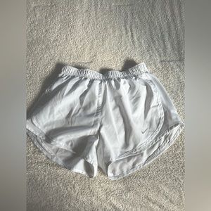 Nike white athletic shorts